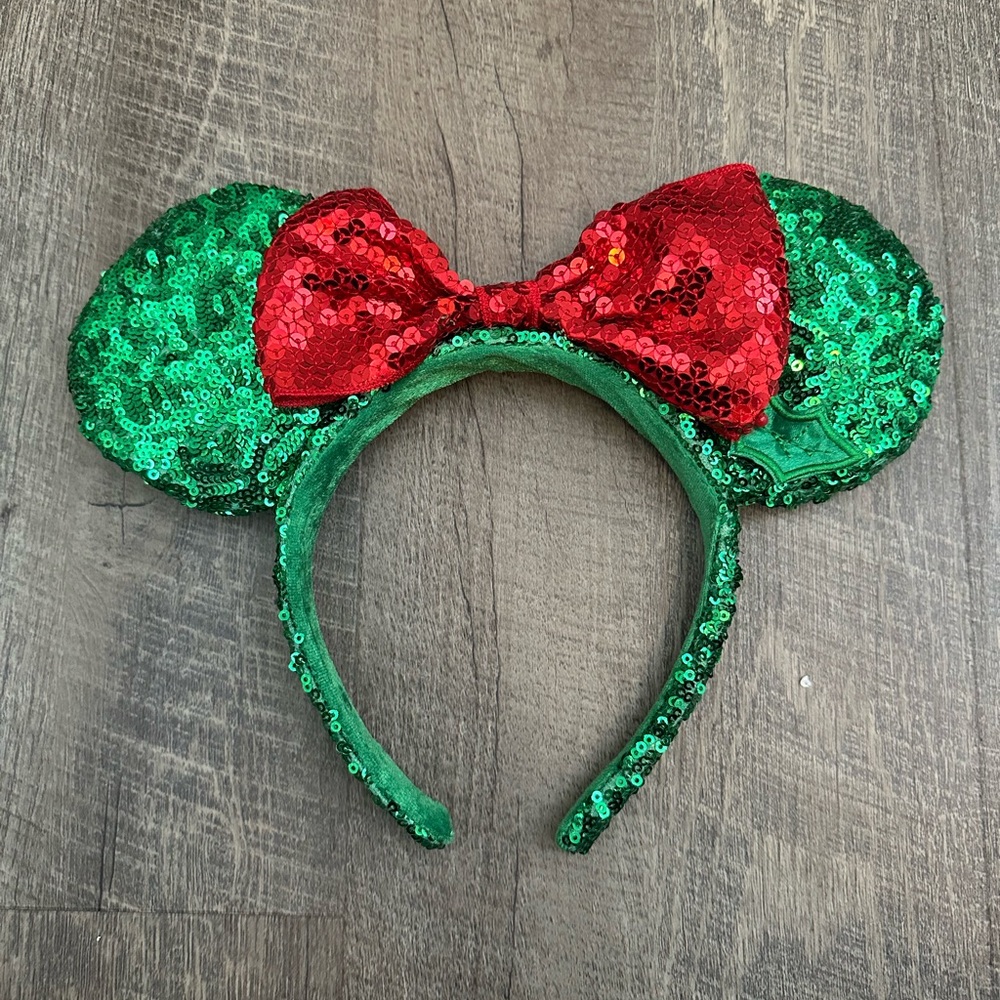 Disney Parks Holiday Sequin Minnie Ears